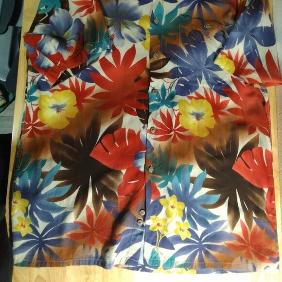 Vintage Moda Campia Floral Pattern Hawaiian Shirt - Picture 2 of 7